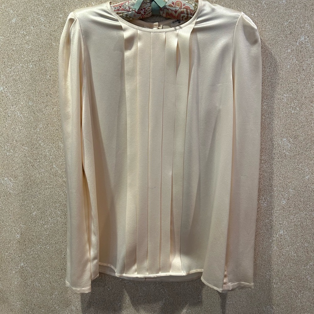 Vintage Chanel FR 40 Silk Blouse